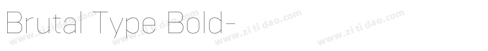 Brutal Type Bold字体转换